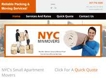 Tablet Screenshot of nycminimovers.com